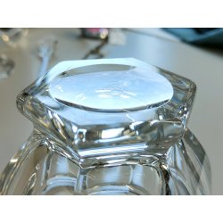 ANTICO VASO CRISTALLO Baccarat FORMAGGIERA COPERCHIO + CUCCHIAIO SENAPE MOSTARDA