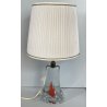 LAMPADA TAVOLO VETRO SOMMERSO MURANO ANNI 60 CAPPELLOTTO STOFFA TRASPARENTE LAMP