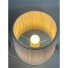 LAMPADA TAVOLO VETRO SOMMERSO MURANO ANNI 60 CAPPELLOTTO STOFFA TRASPARENTE LAMP