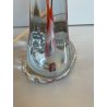 LAMPADA TAVOLO VETRO SOMMERSO MURANO ANNI 60 CAPPELLOTTO STOFFA TRASPARENTE LAMP