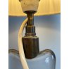 LAMPADA TAVOLO VETRO SOMMERSO MURANO ANNI 60 CAPPELLOTTO STOFFA TRASPARENTE LAMP