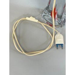 LAMPADA TAVOLO VETRO SOMMERSO MURANO ANNI 60 CAPPELLOTTO STOFFA TRASPARENTE LAMP