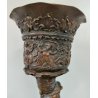 ANTICO CALICE CELEBRATIVO BRONZO epoca '800 SCULTURA SCENE MITOLOGICHE TRITONE