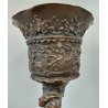 ANTICO CALICE CELEBRATIVO BRONZO epoca '800 SCULTURA SCENE MITOLOGICHE TRITONE