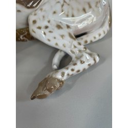 ANTICA SCULTURA CERAMICA CANE FIRMATA ROSENTHAL POINTER DOG GERMANIA ANNI '40