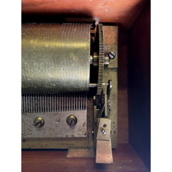 ANTICO CARILLON Ducommun Girod SWISS SCATOLA MUSICALE LEGNO INTARSIATO 1840 c.a.