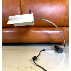 LAMPADA TAVOLO ORIENTABILE AD ARCO DESIGN Joe Colombo 43cm/h FUNZIONANTE '60s