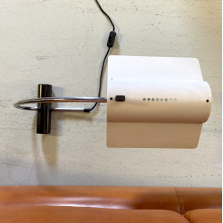 LAMPADA TAVOLO ORIENTABILE AD ARCO DESIGN Joe Colombo 43cm/h FUNZIONANTE '60s