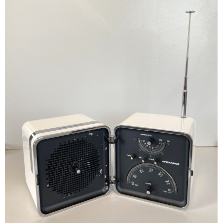 RADIO CUBO BRIONVEGA TS522 BIANCA DESIGN ZANUSO SAPPER FUNZIONANTE
