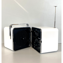 RADIO CUBO BRIONVEGA TS522 BIANCA DESIGN ZANUSO SAPPER FUNZIONANTE