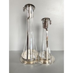 SET CONDIMENTO Acetoliere DESIGN A. Castiglioni ALESSI CRISTALLO ACCIAIO EPSS