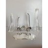 SET CONDIMENTO Acetoliere DESIGN A. Castiglioni ALESSI CRISTALLO ACCIAIO EPSS