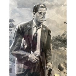 TAVOLA ORIGINALE ILLUSTRAZIONE TEMPERA CARTA Enzo Magni (Ingam) EPOCA 1950