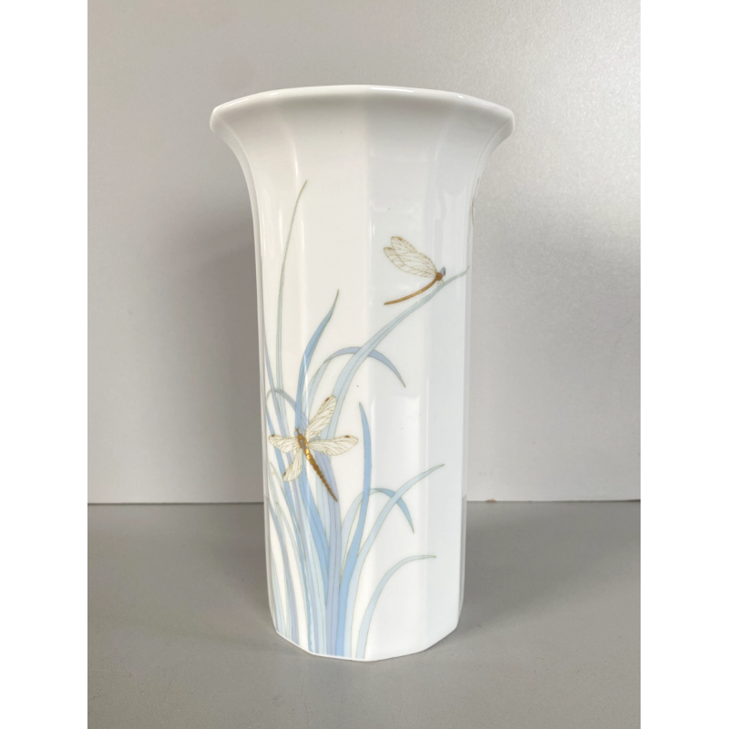 VASO PORCELLANA Rosenthal STUDIO LINIE Tapio Wirkkala POLYGON DRAGONFLY  19 cm/h