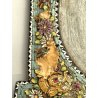 ANTICA CORNICE MICROMOSAICO epoca 1800 stile VITTORIANO h 21,5 cm da restaurare