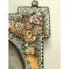 ANTICA CORNICE MICROMOSAICO epoca 1800 stile VITTORIANO h 21,5 cm da restaurare