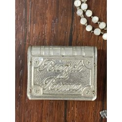 SCATOLA antica con ROSARIO argento 800 PORTA RELIQUIA croce PAPA ricordo ROMA