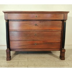 ANTICO COMO IMPERO a COLONNA 4 CASSETTI NOCE 800 CASSETTONE mobile CASSETTIERA