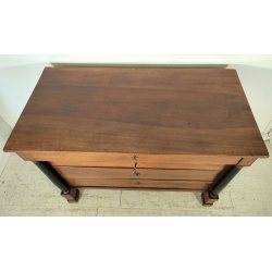 ANTICO COMO IMPERO a COLONNA 4 CASSETTI NOCE 800 CASSETTONE mobile CASSETTIERA