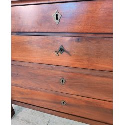 ANTICO COMO IMPERO a COLONNA 4 CASSETTI NOCE 800 CASSETTONE mobile CASSETTIERA