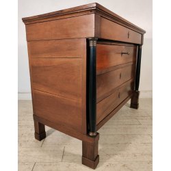 ANTICO COMO IMPERO a COLONNA 4 CASSETTI NOCE 800 CASSETTONE mobile CASSETTIERA