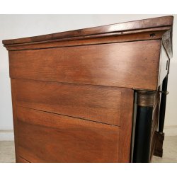 ANTICO COMO IMPERO a COLONNA 4 CASSETTI NOCE 800 CASSETTONE mobile CASSETTIERA