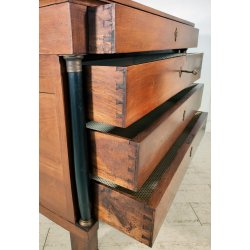 ANTICO COMO IMPERO a COLONNA 4 CASSETTI NOCE 800 CASSETTONE mobile CASSETTIERA