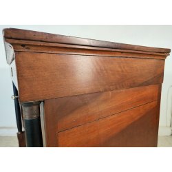 ANTICO COMO IMPERO a COLONNA 4 CASSETTI NOCE 800 CASSETTONE mobile CASSETTIERA