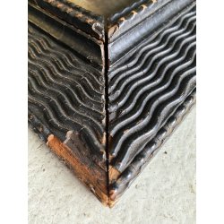 ANTICO DIPINTO OLIO TAVOLA PAESAGGIO MONTANO G. Venturini CORNICE GUILLOCHE '800