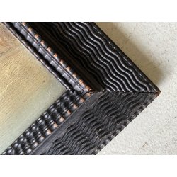 ANTICO DIPINTO OLIO TAVOLA PAESAGGIO MARINA G. Venturini CORNICE GUILLOCHE '800