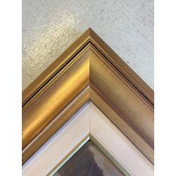 ANTICO QUADRO OLIO SCENA GENERE RIPRODUZIONE PASTORELLA con PECORE DI S. Bruzzi