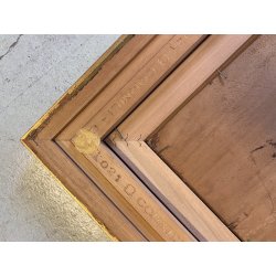 ANTICO QUADRO OLIO SCENA GENERE RIPRODUZIONE PASTORELLA con PECORE DI S. Bruzzi