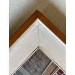 QUADRO DIPINTO OLIO TELA PAESAGGIO LAGO MAGGIORE ROCCA CASTELLO ANGERA ARONA '66