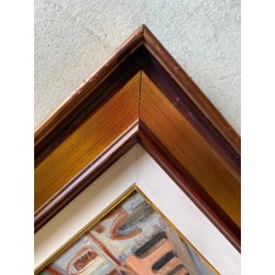 DIPINTO OLIO TAVOLA Carlo Monti PAESAGGIO P.zza DEL Popolo ARONA LAGO MAGGIORE