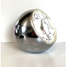 OROLOGIO VINTAGE da TAVOLO butova FRANCE SFERA METALLO CROMATO FUNZIONANTE '70