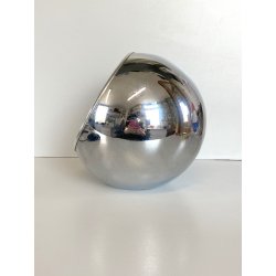 OROLOGIO VINTAGE da TAVOLO butova FRANCE SFERA METALLO CROMATO FUNZIONANTE '70