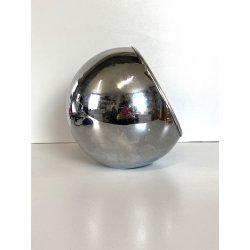 OROLOGIO VINTAGE da TAVOLO butova FRANCE SFERA METALLO CROMATO FUNZIONANTE '70