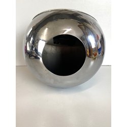 OROLOGIO VINTAGE da TAVOLO butova FRANCE SFERA METALLO CROMATO FUNZIONANTE '70