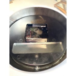 OROLOGIO VINTAGE da TAVOLO butova FRANCE SFERA METALLO CROMATO FUNZIONANTE '70