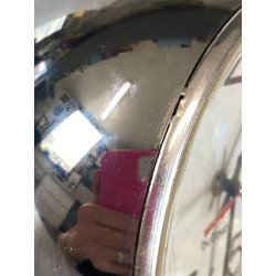 OROLOGIO VINTAGE da TAVOLO butova FRANCE SFERA METALLO CROMATO FUNZIONANTE '70