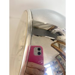 OROLOGIO VINTAGE da TAVOLO butova FRANCE SFERA METALLO CROMATO FUNZIONANTE '70