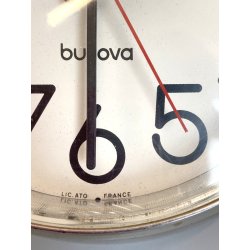 OROLOGIO VINTAGE da TAVOLO butova FRANCE SFERA METALLO CROMATO FUNZIONANTE '70