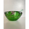 SVUOTATASCHE POSACENERE BOWL VETRO Murano DECORO FOGLIATO ARGENTO VENEZIA '40