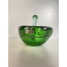 SVUOTATASCHE POSACENERE BOWL VETRO Murano DECORO FOGLIATO ARGENTO VENEZIA '40