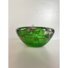SVUOTATASCHE POSACENERE BOWL VETRO Murano DECORO FOGLIATO ARGENTO VENEZIA '40