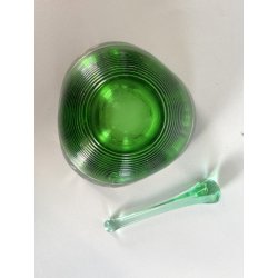 SVUOTATASCHE POSACENERE BOWL VETRO Murano DECORO FOGLIATO ARGENTO VENEZIA '40