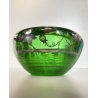 SVUOTATASCHE POSACENERE BOWL VETRO Murano DECORO FOGLIATO ARGENTO VENEZIA '40