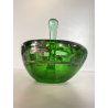 SVUOTATASCHE POSACENERE BOWL VETRO Murano DECORO FOGLIATO ARGENTO VENEZIA '40