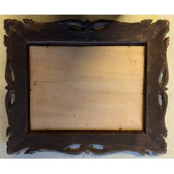 ANTICO QUADRO OLIO B. Russin SCENA di GENERE INTERNO OVILE PECORE GALLINE FIENO