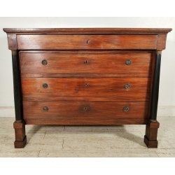 ANTICO COMO IMPERO 4 CASSETTI con SEGRETO NOCE 800 CASSETTONE mobile CASSETTIERA